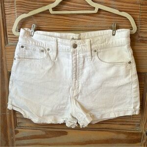 ❤️Madewell - High Rise White Denim Jean Shorts - 30